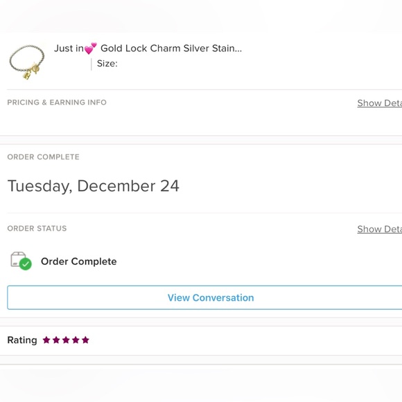 Boutique Gold Lock Charm Silver Stainless Steel Bracelet - Picture 5 of 6